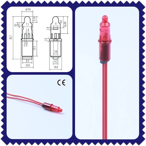 A-18 Luce pilota rossa 10 mm Indicatore di luce pilota 220v Omologazione REACH 0