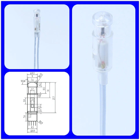 Lampada di indicazione a cavo trasparente A-01 Indicatore di potenza al neon per pannelli 0