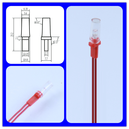 A-06-1 Luce di indicazione al neon IP65 Luce di indicazione a LED rosso 0